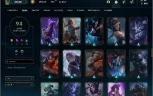Conta ouro 4 com 150 Champs e 94 Skins (1 Prestigio do Zed)