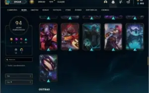 Conta ouro 4 com 150 Champs e 94 Skins (1 Prestigio do Zed)