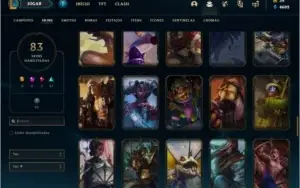 Conta prata 3 com 148 champs e 83 skins