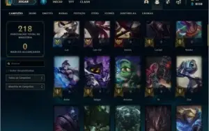 CONTA UNRANKED 58 CHAMP 29 SKINS BOAS