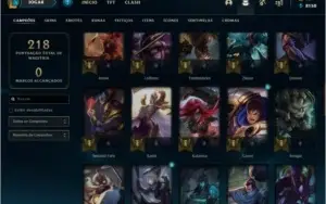 CONTA UNRANKED 58 CHAMP 29 SKINS BOAS
