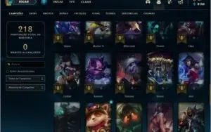 CONTA UNRANKED 58 CHAMP 29 SKINS BOAS