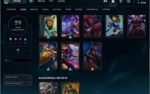 CONTA UNRANKED 58 CHAMP 29 SKINS BOAS