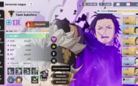 BlackClover M Yami Red 5 Estrelas conta Free Top 