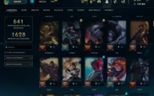 Esmeralda 2 com TODOS os champs e 216 Skins (Nivel 598)
