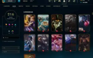 Esmeralda 2 com TODOS os champs e 216 Skins (Nivel 598)