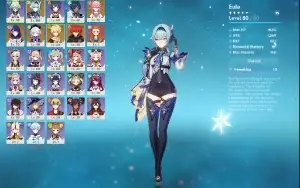 Conta Genshin Ar45 com 5 T5 entre eles Eula C1