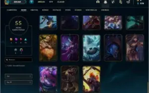 Conta prata 3 com 86 champs e 55 skins