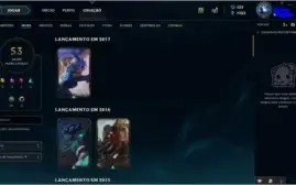 Conta lol unranked  lvl 89