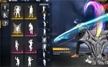 Conta free fire lvl 68 com vários itens