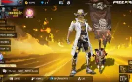 conta freefire com bandeirão antiga