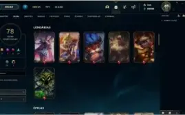 Conta League of Legends 30k de EA/78 skins/faltam 2 champs.