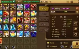 Conta Summoners War LvL 50 com Valkyrja Dark (Trinity)