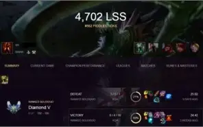 Conta League of Legends Diamante 5 criada em 2013