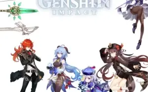 Ganyu + Penhasco + Hutao + Jade + Mochileiros