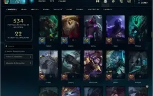 CONTA LEAGUE OF LEGENDS MUITAS SKINS E M7