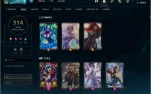 CONTA LEAGUE OF LEGENDS MUITAS SKINS E M7