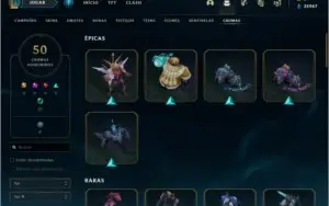 CONTA LEAGUE OF LEGENDS MUITAS SKINS E M7