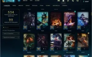 CONTA LEAGUE OF LEGENDS MUITAS SKINS E M7