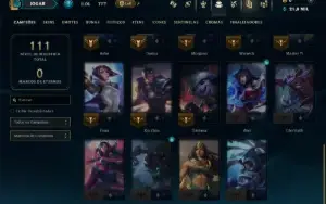 Prata 1 com 30 Champs e 9 Skins