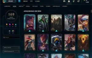 CONTA LOL LVL 354 COM VARIAS SKIN E TODOS CAMPEÕES