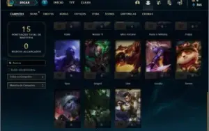 Conta ouro 4 com 2 skins e 28 champs
