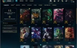 Conta ouro 4 com 2 skins e 28 champs