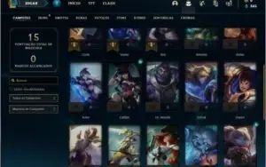 Conta ouro 4 com 2 skins e 28 champs