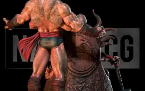 Shao Kahn and Goro Motal Kombat 3D STL