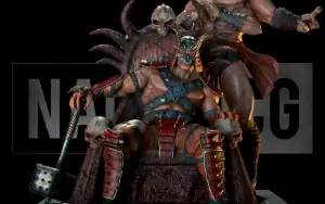Shao Kahn and Goro Motal Kombat 3D STL