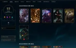 Conta de League Of legends Prata 3 98 champs + 52 Skins