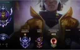 conta de lol 417 skins elo atual plat 4  skin do lucian rara
