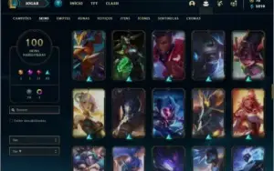 Conta prata 3 com TODOS os champs e 100 skins