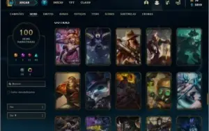 Conta prata 3 com TODOS os champs e 100 skins