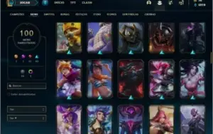 Conta prata 3 com TODOS os champs e 100 skins