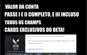 CONTA DE VALORANT IMPERDIVEL! 48 SKINS, DIAMANTE 3
