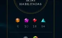 Conta de League of Legends 10 anos, 286 skins, todos champs!