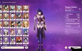 Conta AR59 com Xiao, Eula, Raiden, KAzuha, Venti, Ganyu +++