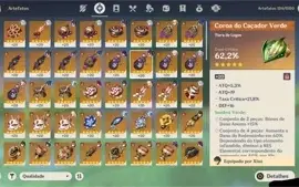Conta AR59 com Xiao, Eula, Raiden, KAzuha, Venti, Ganyu +++