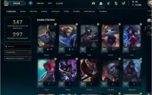 Conta de League of Legends nivel 329, 78 skins.
