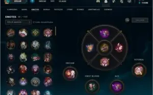 Conta de League of Legends nivel 329, 78 skins.