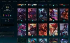 Conta de League of Legends nivel 329, 78 skins.