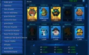||LADMO||CONTA MID GAME COM ITENS E DIGIMONS RAROS