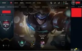 CONTA LOL - PLATINA, TODOS CAMPEÕES, 164 SKINS