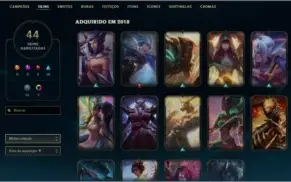 Conta League of Legends nível 74 | prata 3 solo | 2 flex