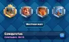 Conta clash royale, nível 13, 7.2k de gemas, 1milhão de ouro