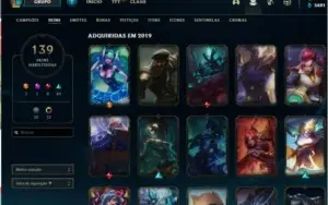 CONTA DIAMANTE 2 // 144 CHAMPIONS// 139 SKINS NV 220