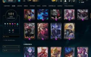 Platina 4 com TODOS os Champs e 101 Skins +6 Prestigios