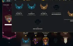 Platina 4 com TODOS os Champs e 101 Skins +6 Prestigios