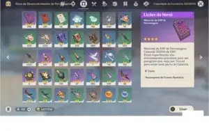 AR 56 c/ 9  5*, Diluc, Xiao, lança de jade, +